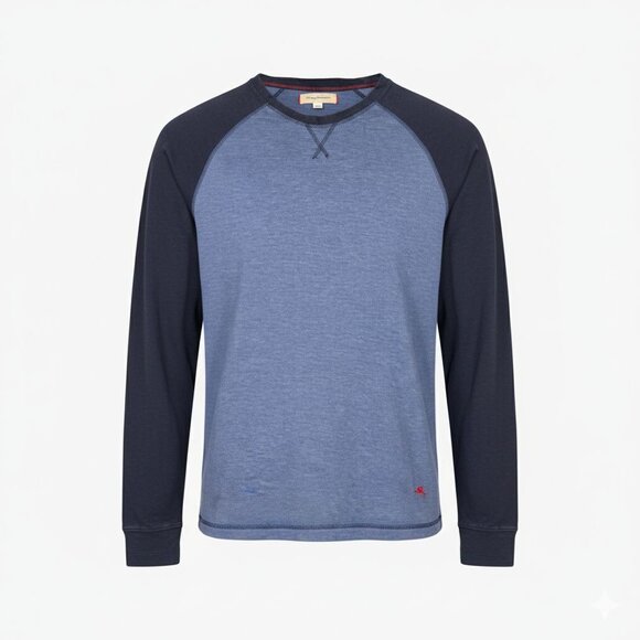 Tommy Bahama Mens Blue Raglan Long Sleeve Sweater Preppy Casual Shirt XXL - Picture 2 of 12